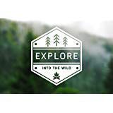 CCI Explore Into The Wild Wanderlust Decal Vinyl Sticker|Cars Trucks Vans Walls Laptop| White |5.5 x 4.75 in|CCI1308