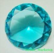 Beautiful Gaint Birthstones Paperweight Glass Diamond 80mm Crystal, Teal by HL Fashion