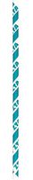 Creative Converting 24 Count Paper Straws, Zeta Tau Alpha, Teal/White