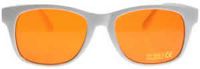 Colored Lens Color Therapy Glasses - White Frame Classic Style (Orange)