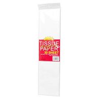 DollarItemDirect Tissue Paper White 30 Sheet 20 x 20 Printed Pb, Case of 72