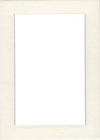 Pack of (5) 5x7 Acid Free White Core Picture Mats Cut for 4x6 Pictures in Cream