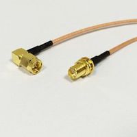 RF SMA Male Right Angle Switch RP SMA Female Jack Pigtail Cable RG316 High Quality Ships Quickly From USA
