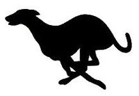Legacy Innovations Greyhound Black Decal Vinyl Sticker|Cars Trucks Vans Walls Laptop| Black |5.5 x 3.5 in|LLI677