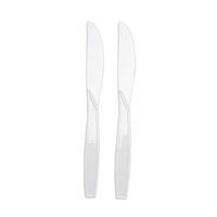 Plastic Knives White Clear (3 Pack)