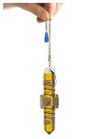 3.5" Buddha Maitreya the Christ Etheric Weaver® in Gold Wire - Quartz Crystal Vibrational Healing Tool