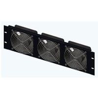 UPS Triple Rackmount Fan with Reversible Assembly 120VAC Black