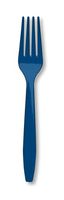 50-Count Touch of Color Premium Plastic Forks, Navy