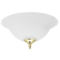 Hunter 28573 Dual Use Light Kit - Frosted with Antique Brass, Hunter Bright Brass Finish finials