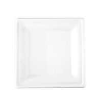 Sugarcane Bagasse Plates-Naturally Organic Eco-Friendly Biodegradable&Compostable, Paper&Plastic Alternative-8 inch Square Plate (500)