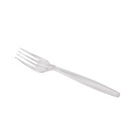 Karat U2020C 7" PS Extra-Heavy Weight Disposable Fork, Clear (Pack of 1000)