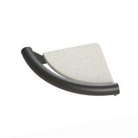 Invisia 2-in-1 Corner Shelf with Integrated Grab Bar: Matte Black