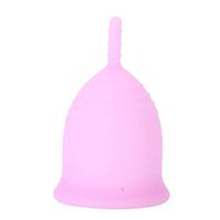 Menstrual Cup, 3 Colors Comfortable Silicone Period Cup Economical Feminine Alternative Protection for Cloth Sanitary Napkins for Menstruation (S-紫色)