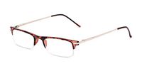 Readers.com Reading Glasses: The Bishop Reader, Metal Browline Style for Men and Women - Tortoise, 1.25