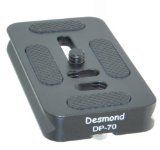 Desmond P-70 70mm QR Lens Plate Arca Compatible Dual Dovetail and D-Ring P70 DP-70