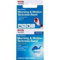 CVS Morning & Motion Sickness Band - Non Drowsy, Drug Free, 1 Pair of Wristbands, 1 Size fits All, Relieves Nausea from Travel, Pregnancy Morning Sickness, Anesthesia, Chemotherapy