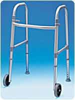 Adult Dual Paddle Walker W/Wheels And Glides