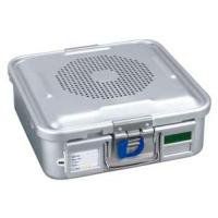 Miltex Sterilization Container with Lid, Vacuum, Solid Bottom, 6" Height