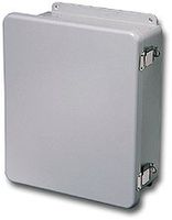 ROBROY J1412HPL Wall Mount Enclosure, 14 in L x 12 in W x 6 in D, NEMA 4X NEMA, Fiberglass Reinforced Polyester
