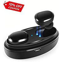 Wireless Earbuds, Bluetooth Headphones 3D Stereo Sound Wireless Headphones Mini Sweatproof Sport Headsets in-Ear Noise with Built-in Mic and Charging Case