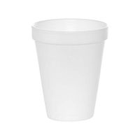 (100 Count) 10 oz White Foam Cups, Disposable Foam Drink Cups, to Go Coffee Cups, Insulated Foam Cups for Hot/Cold Drinks by Tezzorio