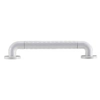 Bathroom safety rails Bathroom Handrail, Armrest Handrail Grab Bar Non-slip Handle Nylon Stainless Steel Bathtub Support White Yellow Texture Handle 48 Cm (Color : White)