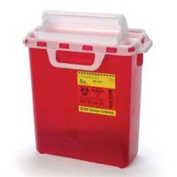 Becton Dickinson Sharps Container 1-Piece 16 H X 13-1/2 W 6 D Inch 3 Gallon Red Horizontal Entry Lid, 305436 - Sold by: Pack of ONE