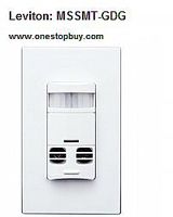 Leviton MSSMT-GDG Lev-Lok Modular Device Multi-Technology Wall Switch Occupancy Sensor, No Neutral, Graygray