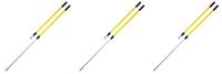 Rubbermaid Commercial Quick-Connect Straight Extension Handle, Yellow (FGQ75500YL00) - 3 Pack