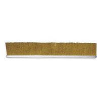 Tanis Brush MB706012 Metal Back Strip Brush with Heavy Duty 5/16" Stainless Steel Backing, 0.006" Diameter Brass Bristles, 1' Overall Length, 1" Trim Length