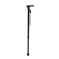 Crutches Elderly Artificial Massage Handle Outdoor Non-Slip Power Cane Multi-Purpose (Color : Black, Size : 72cm)