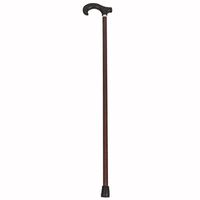 PCP Wood Cane, Derby Handle Grip Solid, Walnut, Medium