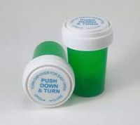 Pill Bottle Green-Reversible Cap- Prescription Vials-RX Medicine Container-8,13,16,20,30,40 & 60 Dram-Full Cases (13 Dram/275 Units)