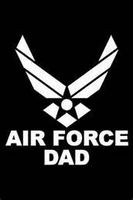 Chase Grace Studio United States Proud Air Force Dad (2 PACK) USAF Military Vinyl Decal Sticker|WHITE|Cars Trucks SUV Laptop Tool Box Mugs|4" X 3.5"|CGS102