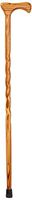 Handcrafted Wood Walking Cane - Made in the USA by Brazos - Twisted Zebrawood Exotic - 40 Inches