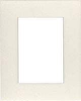 Pack of (2) 18x24 Acid Free White Core Picture Mats Cut for 13x19 Pictures in Cream