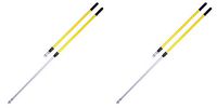Rubbermaid Commercial Quick-Connect Straight Extension Handle, Yellow (FGQ75500YL00) - 2 Pack