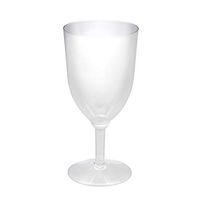 Party Essentials N8124 Hard Plastic 1-Piece Wine Glass Box Set, 8-Ounce Capacity, Clear (Case of 48)