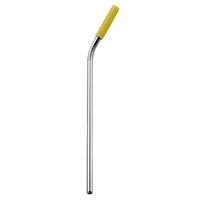 Sikye Metal Drinking Reusable Straws,Silicone Sleeve Long Stainless Steel Straws for 20 Oz/30 oz Cups (Yellow)