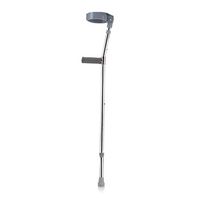 Healthcare Forearm Crutches,Adjustable Single Walking Stick with Non Slip Tip & Durable Thicken 1.2mm Metal Frame, Adults Crutch,Gray