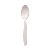 Dixie Cup Polystyrene White Heavy Weight Teaspoon, 6 inch Length -- 1000 per case.
