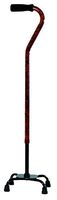 Essential Medical Supply Designer Small Base Quad Cane with Burl Design