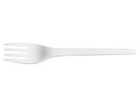 Vegware VW-FK6.5 6.5in compostable CPLA Fork (Case of 1000)