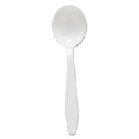 SOLO Cup Company Heavyweight Polystyrene Soup Spoons, White, Guildware Design, 100/Box - Includes ten boxes of 100 each.