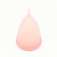 ACHICOO Female Portable Silicone Menstrual Cup Lady Menstrual Period Cup Spiral Burr Handle Orange L