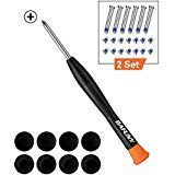 DAFUNY 8 Pack Rubber Case Feet + 2 Set (20pcs) Repair Replacement Screws Set + One Phillips Screwdriver Compatible with MacBook Pro for A1278 A1286 A1297, 2009 2010 2011 and 2012 Version