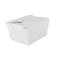 50 Pack Eco-Friendly Microwavable Take Out Boxes | Kraft Luch Boxes, Easy To Close, Stack, And Fold | Perfect For Restaurants And Conveniently Package To Go Meals. (30 oz, White)