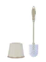 Superio Toilet Brush and Holder Beige Toilet Scrubber Bowl Cleaner Brush Wand, Toilets Brush with Pan to Storage Caddy, Bathroom Cleaning Brush