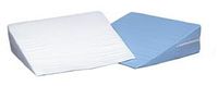 Bed Wedge - Foam Bed Pillow 7" x 24" x 24" Bed Wedge - With White Pillow Cover by Duro-Med 20+ Angle