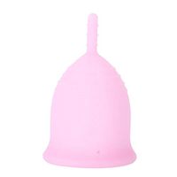 Menstrual Cup, 3 Colors Comfortable Silicone Period Cup Economical Feminine Alternative Protection for Cloth Sanitary Napkins for Menstruation (S-粉色)